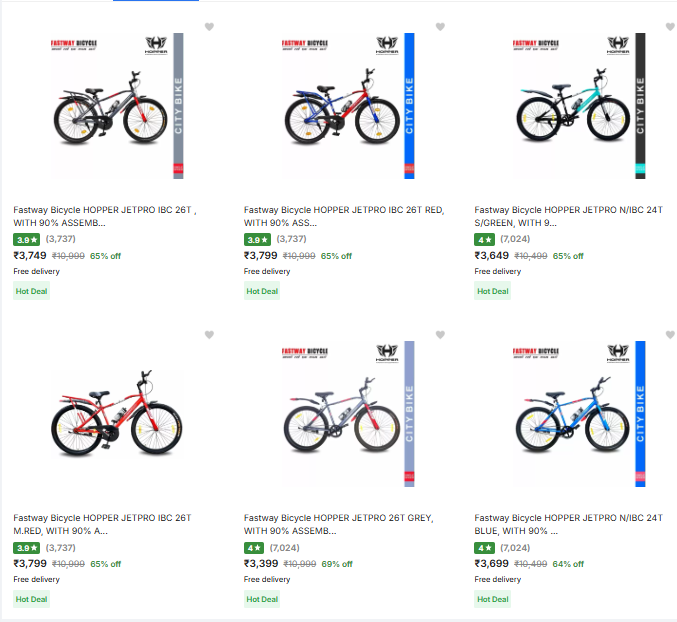 Image of Fastway Bicycle Brand Cycle @ Flat 65% Discount