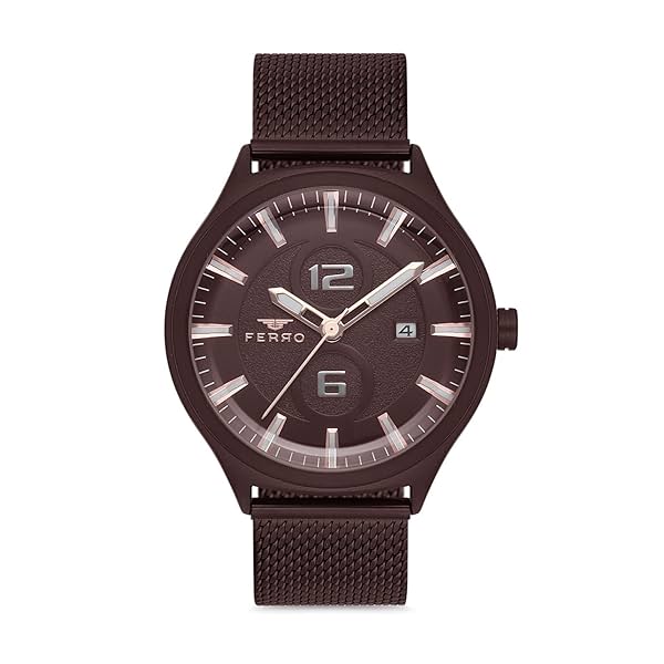 Image of Ferro Analog Men's Watch (Dial Colored Strap)