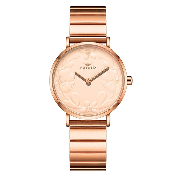 Image of Ferro Analog Rose Gold Dial Women's Watch-F40074-05