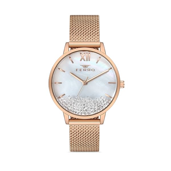 Image of Ferro Pisa Analog Crystals MOP Women's Watch 