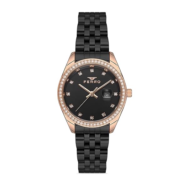 Image of Ferro Pisa Analog Crystals Round Dial Women's Watch