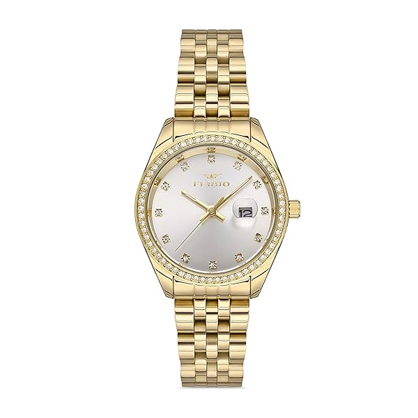 Image of Ferro Pisa Analog Crystals Round Dial Women's Watch 