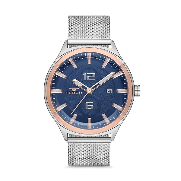 Image of Ferro Stainless Steel Venedik Analog Blue Dial Men's Watch