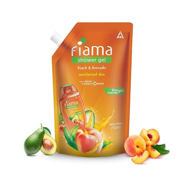 Image of Fiama Peach & Avocado Body Wash 750ml Refill Pack