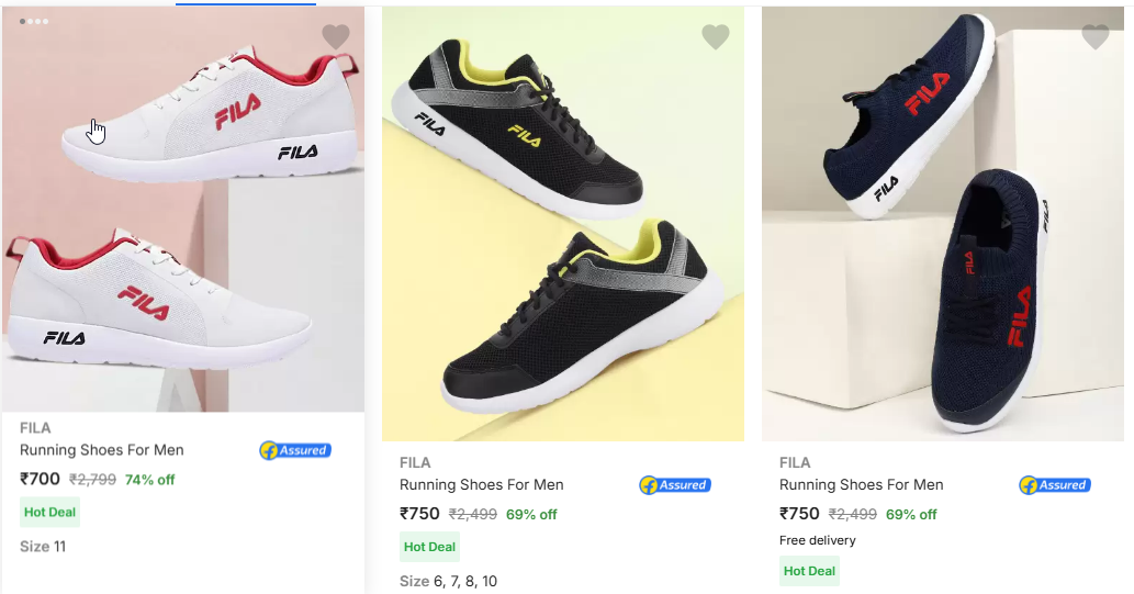 Image of Fila Men’s Sports Shoes Starts @ ₹700