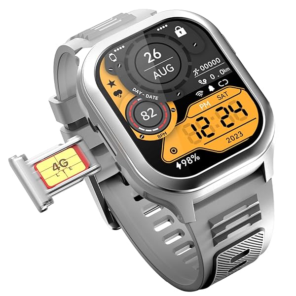 Image of Fire-Boltt 4G Pro Volte Calling Smart Watch- 2.02” TFT Display, 4G Nano-SIM GPS