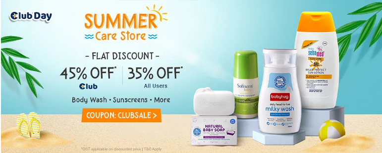 Image of Firstcry Offer: Flat 35% Off on Summer Care Store