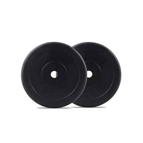 Image of FitBox Sports Rubber Plates 4 Kg Weight Plates, 2kg x 2, (Black)