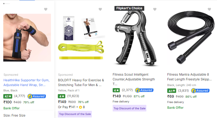 Image of Fitness Accessories Start From ₹100