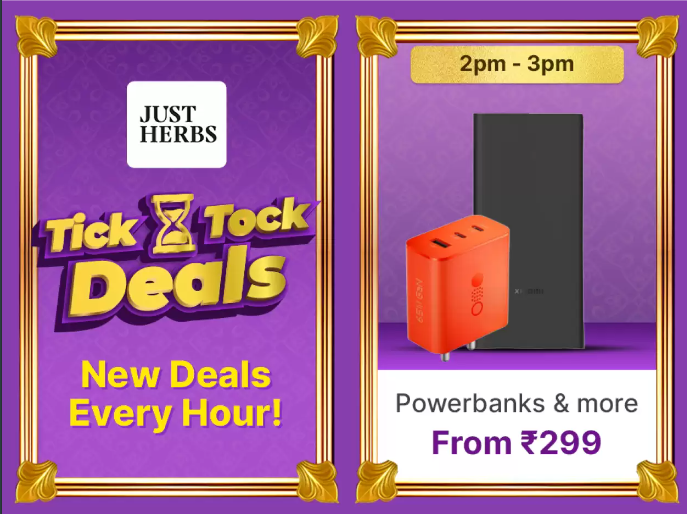 Image of Flipkart BBD Tick Tock Deals: Power Banks & More from ₹299