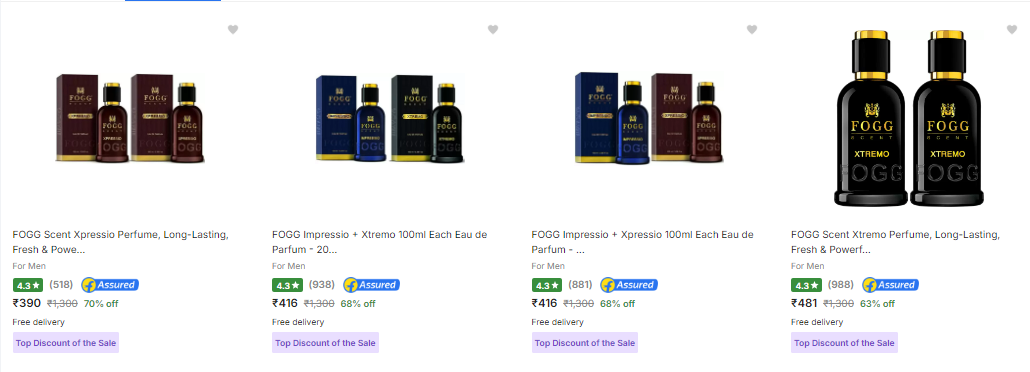 Image of Fogg Perfume Combos Minimum 60% Discount