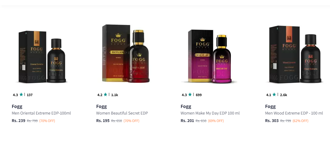 Image of Fogg Perfume Min 70% Discount