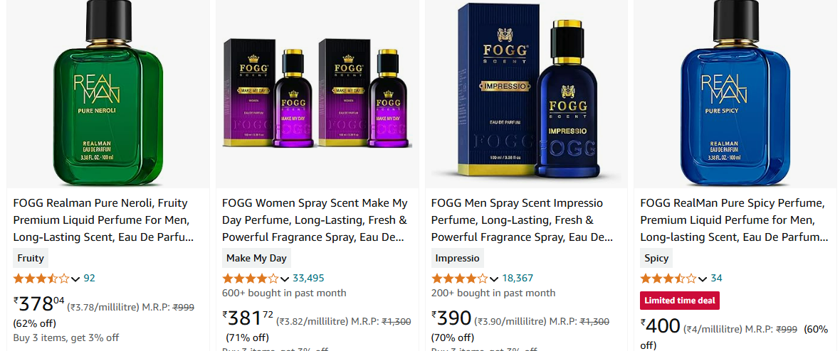 Image of Fogg Scent Fragrances Up to 71% discount