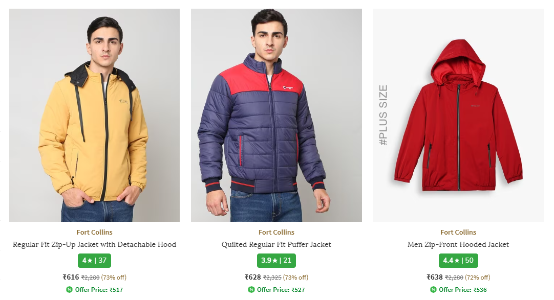 Image of Fort Collins Jackets upto 73% Discount