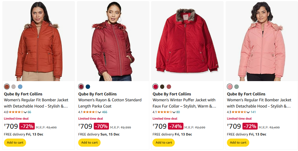 Image of Fort Collins Women's Jacket upto 74% Discount