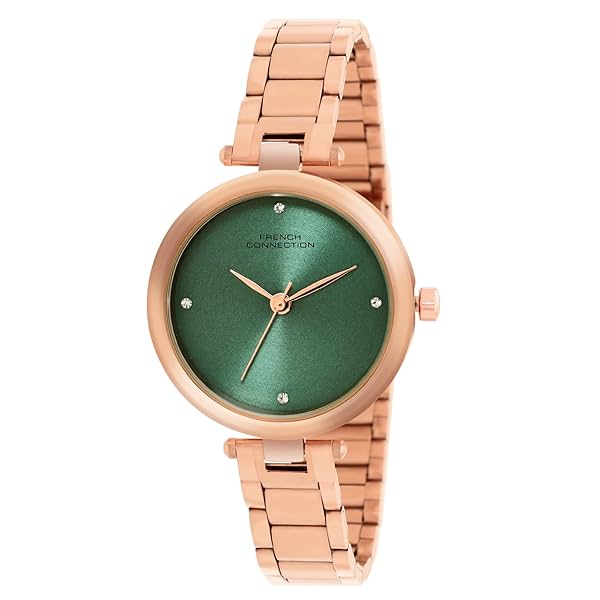 Image of French Connection Analog Green Dial Women's Stainless Steel Watch