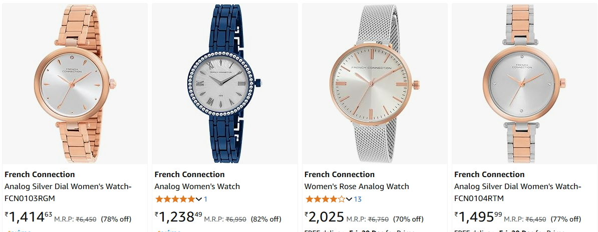 Image of French Connection Analog Women's Watch up to 82% Discount 