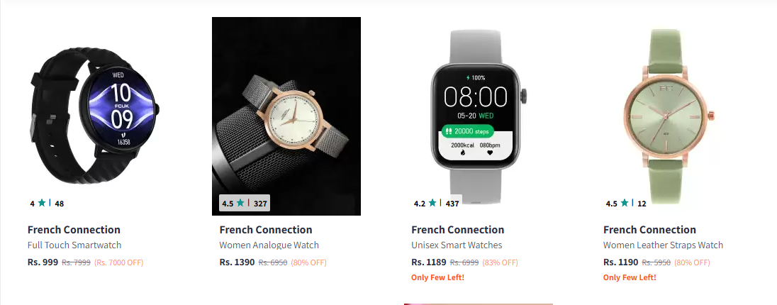 Image of French Connection Smartwatch Starting at just ₹999