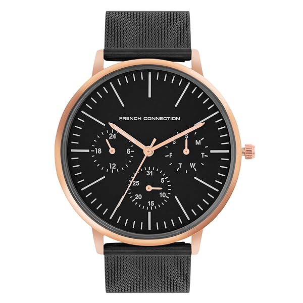 Image of French Connection Spring Black Dial Men's Watch