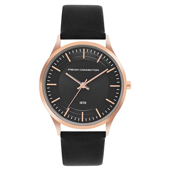 Image of French Connection Spring-Summer 2023 Analog Black Dial Men's Watch