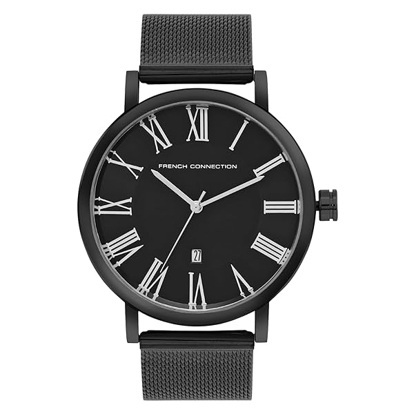 Image of French Connection Spring-Summer 2023 Analog Black Dial Men's Watch