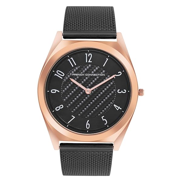 Image of French Connection Spring-Summer 2023 Analog Black Dial Men's Watch-FCN00093A