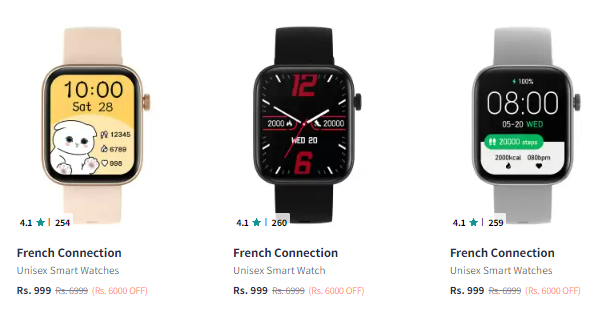 Image of French Connection Unisex Smartwatch @ Flat ₹999