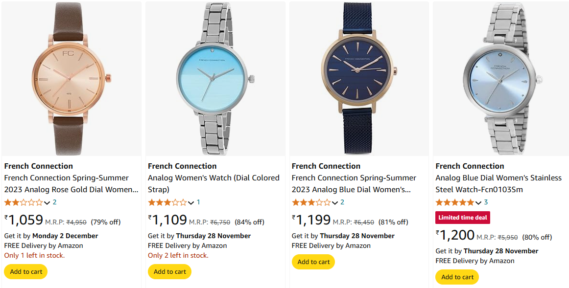 Image of French Connection Women's Watch Starting at ₹1059