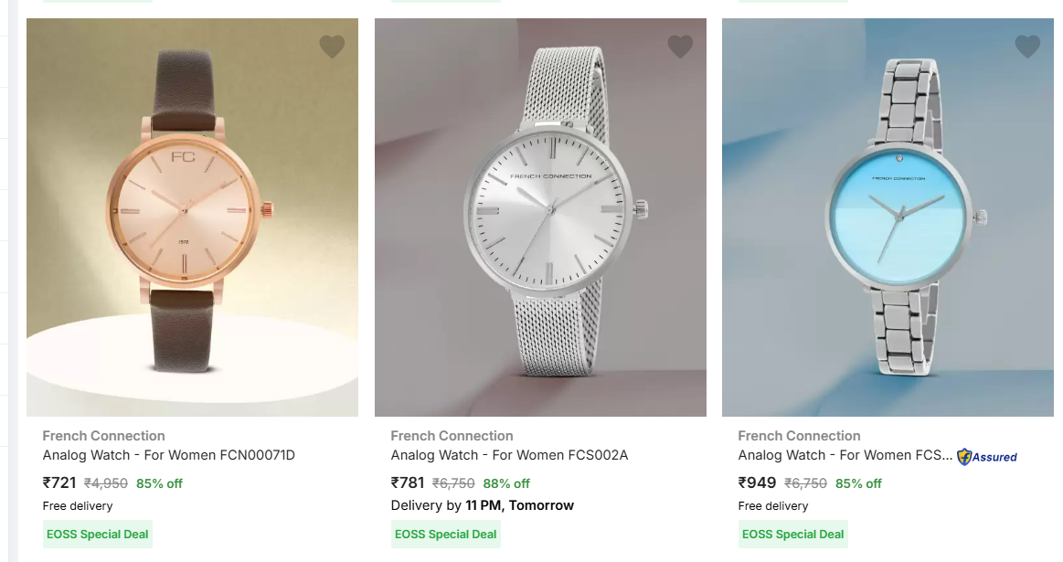 Image of French Connection Wrist Watches Minimum 80% Discount