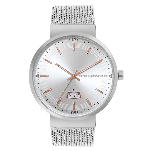 Image of French Connection analog silver dial men's watch