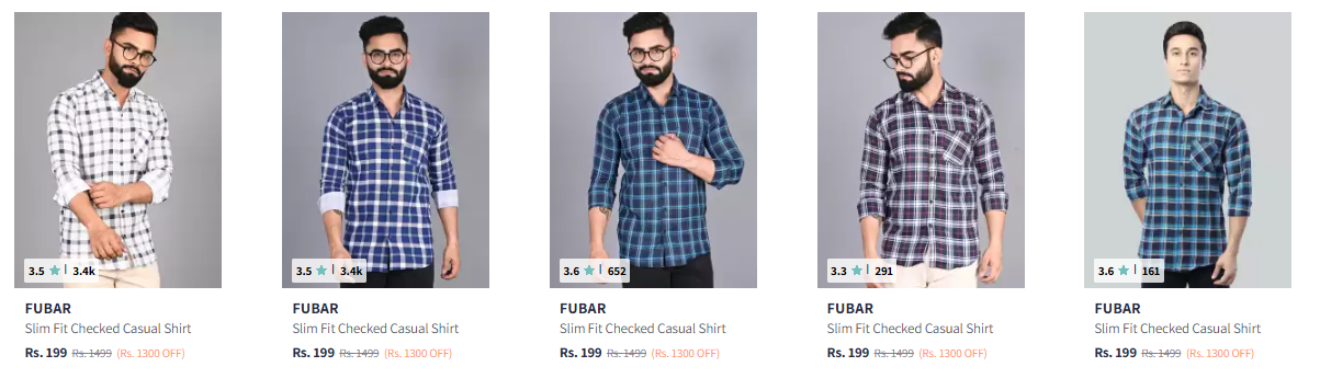 Image of Fubar Men's Shirt Starting @₹199