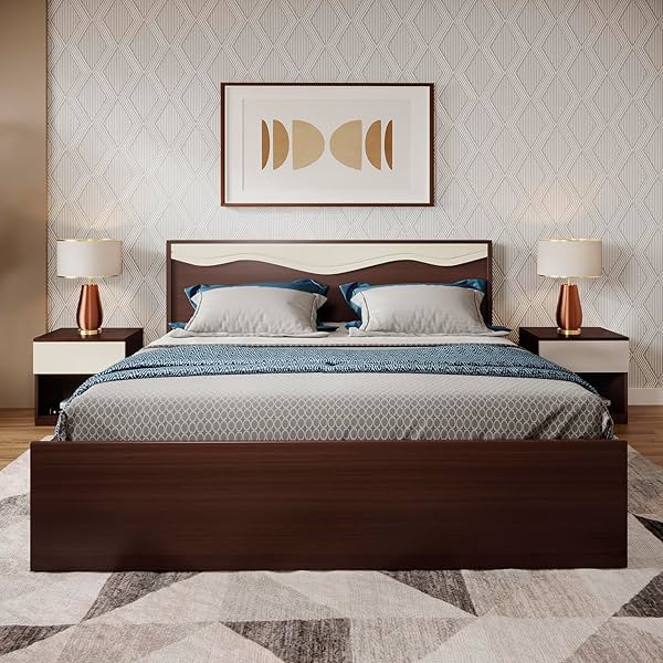 Image of GODREJ INTERIO Bed, Vurv V2 Queen Size Engineered Wood Bed