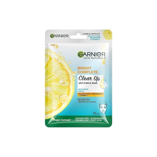 Image of Garnier Bright Complete Anti Pimple Sheet Mask