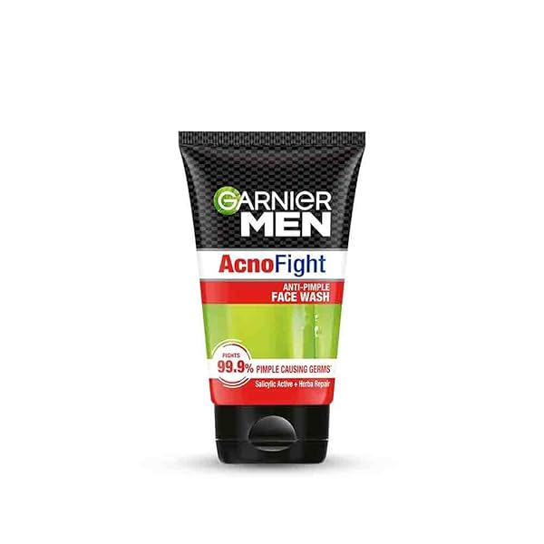 Image of Garnier Men, Anti-Pimple Face Wash, Repairs Skin & Balances Oils, AcnoFight, 100 g