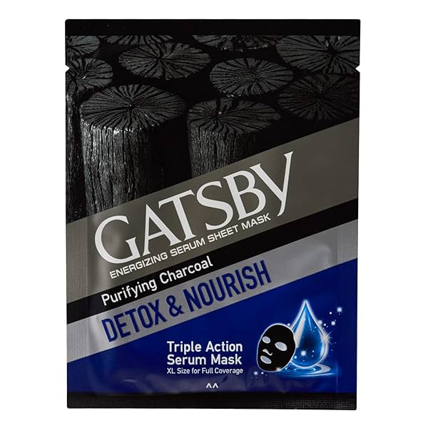 Image of Gatsby Energizing Serum Sheet Mask - Purifying Charcoal 