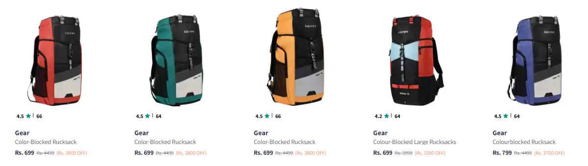 Image of Gear Rucksacks starting at ₹699