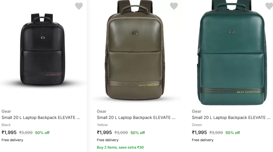 Image of Gear Small 20 L Laptop Backpack Starting At @₹499