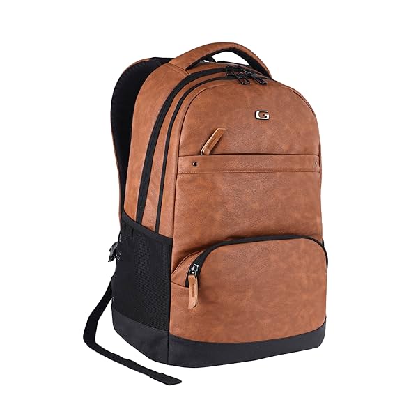 Image of Gear Vintage2 28L Medium Faux Leather Water Resistant Anti Theft Laptop Backpack