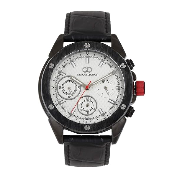 Image of Gio Collection Multifunction White Dial Men's Watch