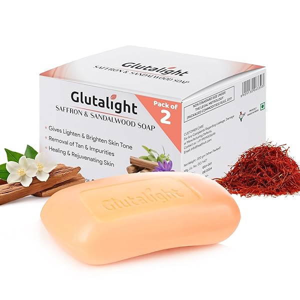 Image of Glutalight Saffron & Sandalwood Soap (100gms * Pack of 2)