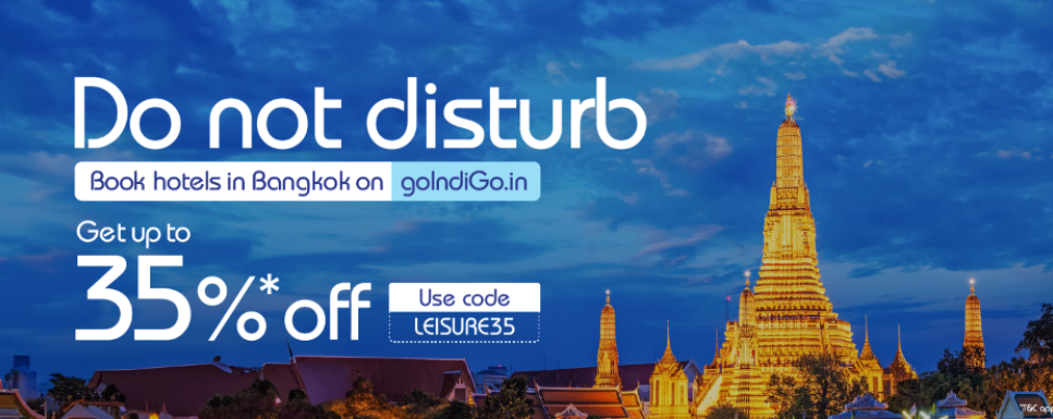 Image of GoIndigo coupon : up to 35% off on hotel booking in bangkok 