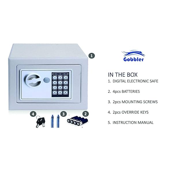 Image of Gobbler Digital Electronic Safe Locker / Box for Home and Office for Jewellery Money Valuables