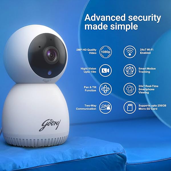 Image of Godrej Security Solutions EVE PRO panTilt Smart WiFi Security Camera 