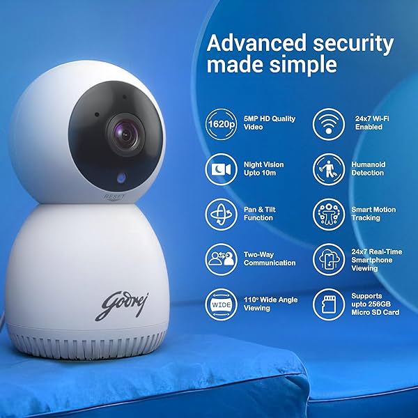 Image of Godrej Security Solutions Eve Pro 5 Pantilt Smart WiFi Security Camera