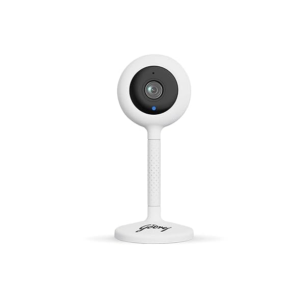 Image of Godrej Security Solutions WiFi 1080p FHD 2MP 110° Viewing Area Security Camera, White.