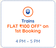 Image of Goibibo Travel Sale : Flat ₹100 off on 1st train booking