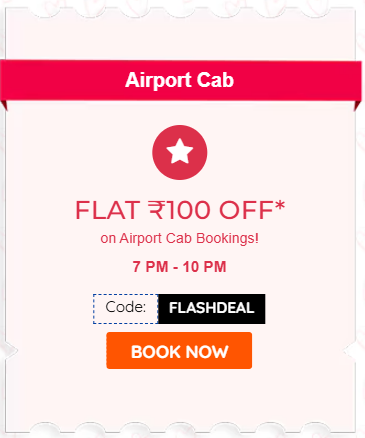 Image of Goibibo: Valentine's Day Sale (Flat ₹100 Off On Airport Cab Bookings)