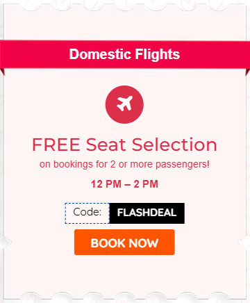 Image of Goibibo: Valentine's Day Sale (Free Seat Selection on booking for 2 or more passengers)