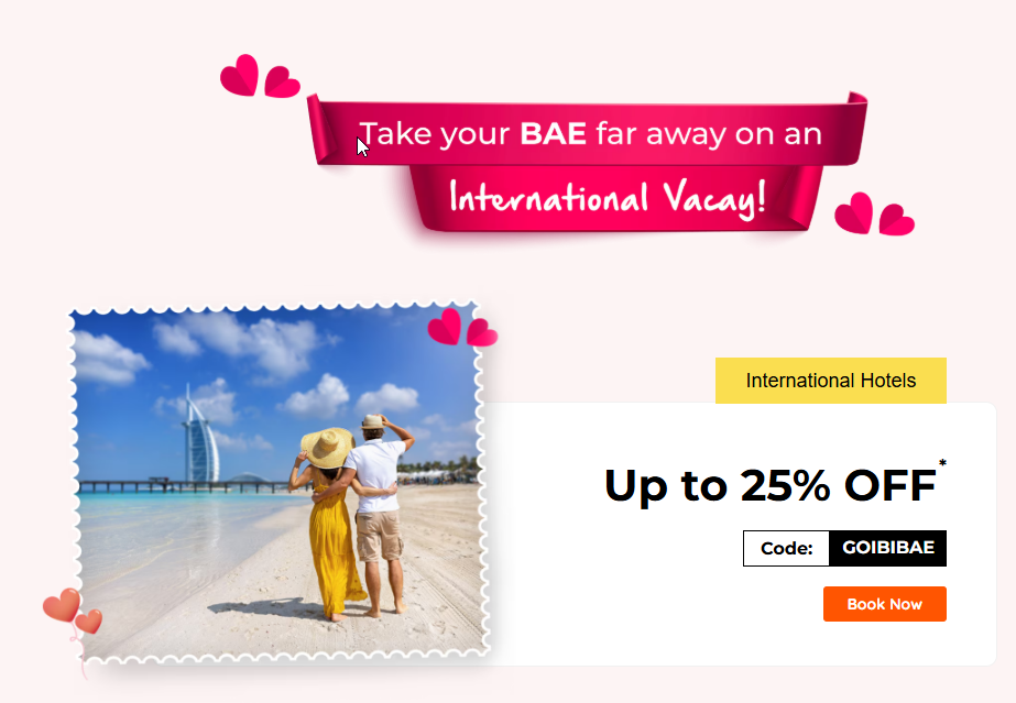 Image of Goibibo: Valentine's Day Sale (Upto 25% Off On International Flights)