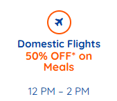 Image of Goibibo travel sale : up to 50% off on  domestic flights meals 